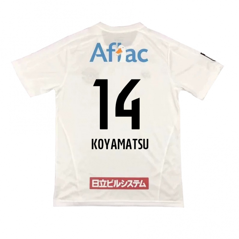 Kandiny Herren Tomoya Koyamatsu #14 Weiß Schwarz Auswärtstrikot Trikot 2024/25 T-Shirt