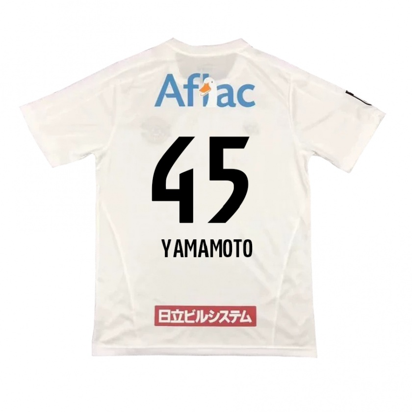 Kandiny Herren Ota Yamamoto #45 Weiß Schwarz Auswärtstrikot Trikot 2024/25 T-Shirt