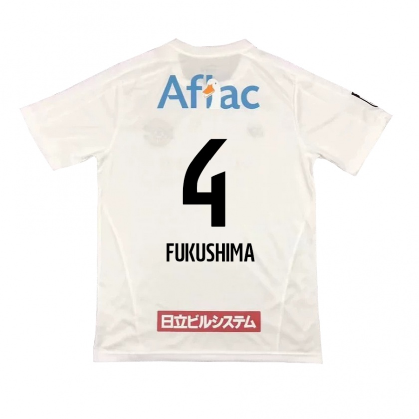 Kandiny Herren Taiga Fukushima #4 Weiß Schwarz Auswärtstrikot Trikot 2024/25 T-Shirt