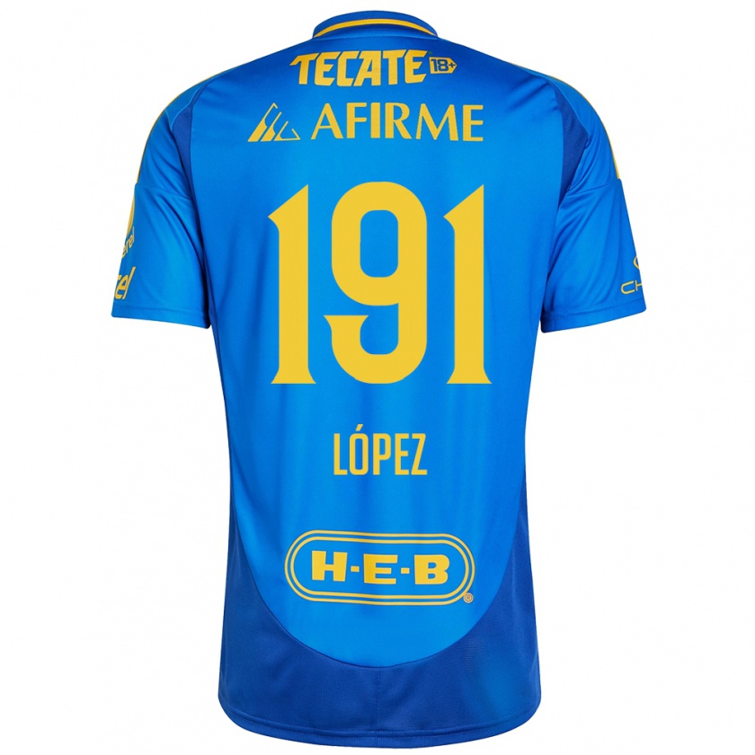 Kandiny Herren Adrián López #191 Blau Gelb Auswärtstrikot Trikot 2024/25 T-Shirt