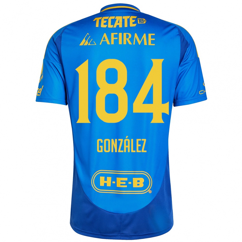 Kandiny Herren Erick González #184 Blau Gelb Auswärtstrikot Trikot 2024/25 T-Shirt