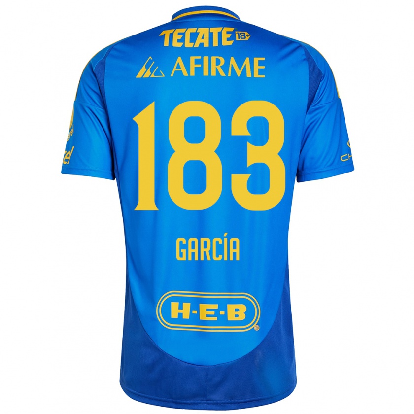 Kandiny Herren Zahir García #183 Blau Gelb Auswärtstrikot Trikot 2024/25 T-Shirt