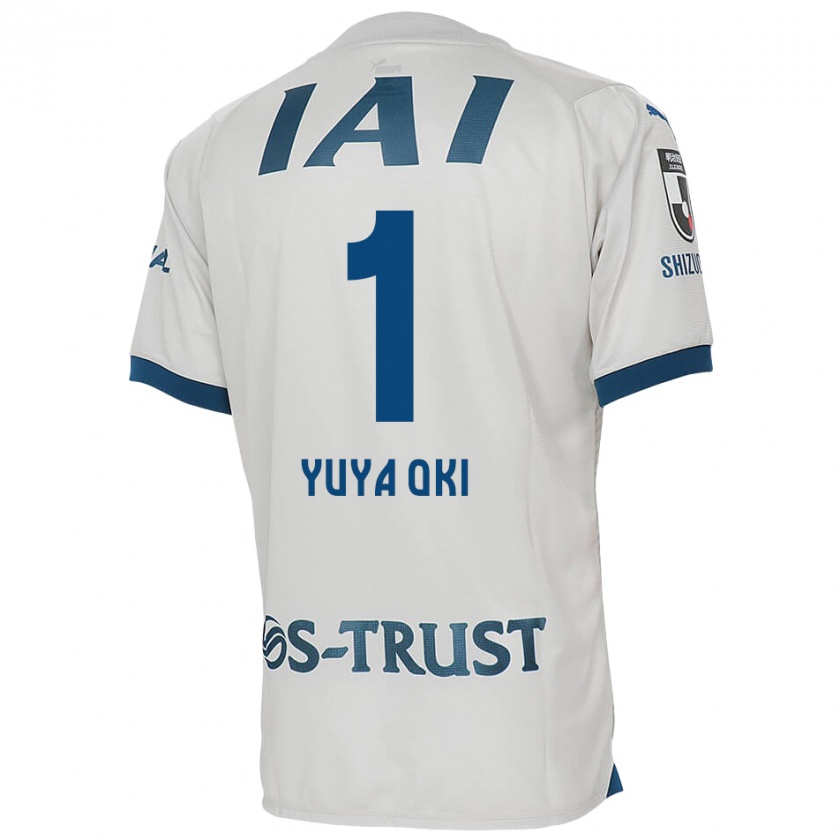 Kandiny Herren Yuya Oki #1 Weiß Blau Auswärtstrikot Trikot 2024/25 T-Shirt