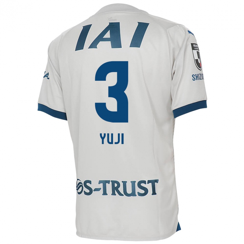 Kandiny Herren Yuji Takahashi #3 Weiß Blau Auswärtstrikot Trikot 2024/25 T-Shirt