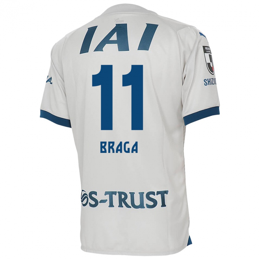 Kandiny Herren Lucas Braga #11 Weiß Blau Auswärtstrikot Trikot 2024/25 T-Shirt