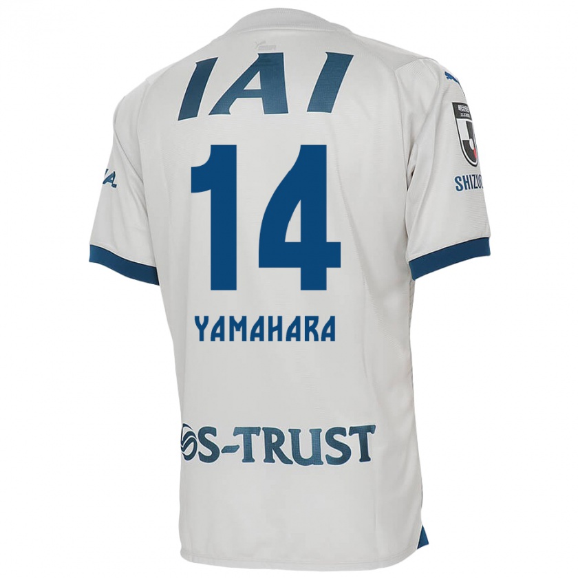 Kandiny Herren Reon Yamahara #14 Weiß Blau Auswärtstrikot Trikot 2024/25 T-Shirt