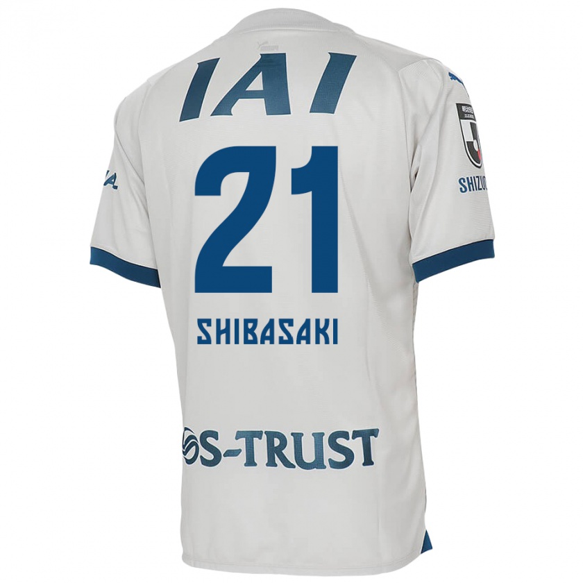 Kandiny Herren Kaito Shibasaki #21 Weiß Blau Auswärtstrikot Trikot 2024/25 T-Shirt