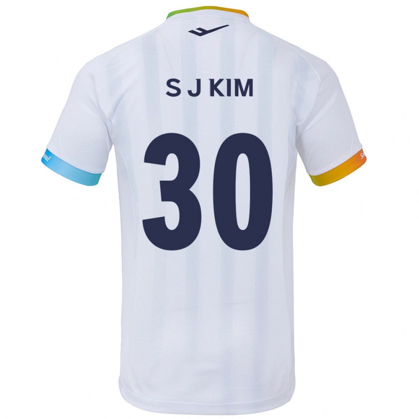 Kandiny Herren Ju-Sung Kim #30 Weiß Blau Auswärtstrikot Trikot 2024/25 T-Shirt