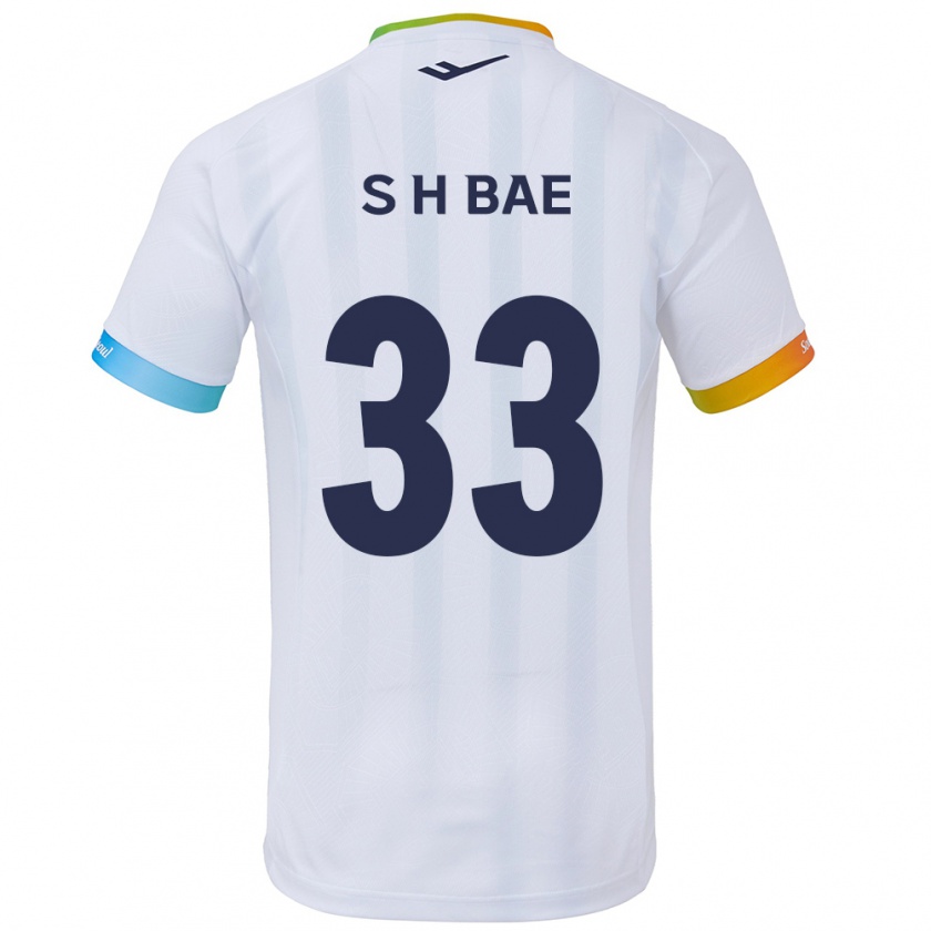 Kandiny Herren Hyun-Seo Bae #33 Weiß Blau Auswärtstrikot Trikot 2024/25 T-Shirt