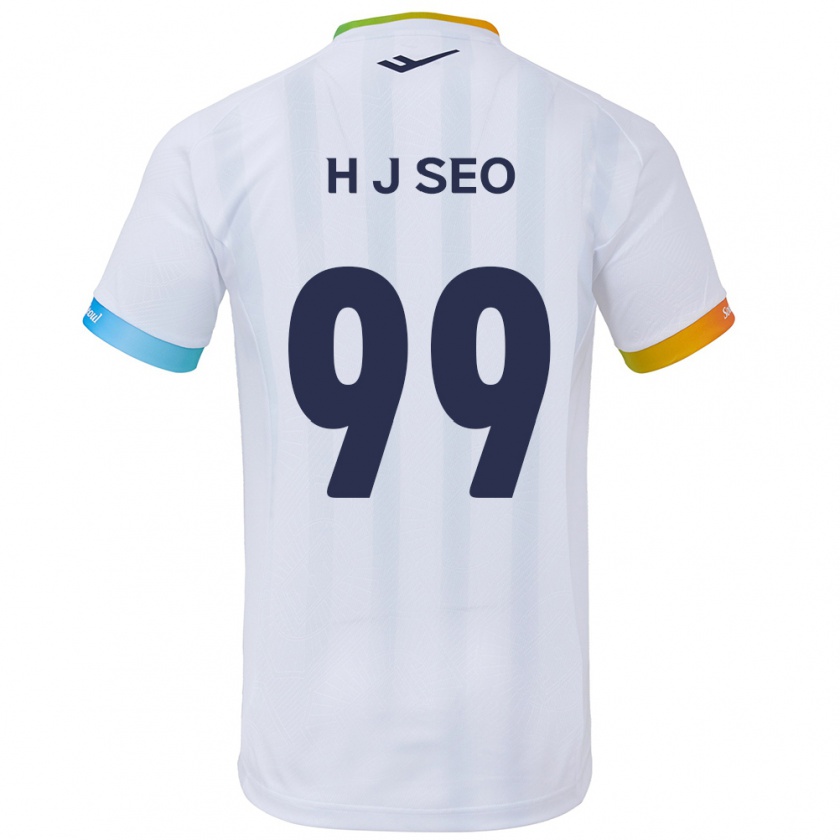 Kandiny Herren Ju-Hwan Seo #99 Weiß Blau Auswärtstrikot Trikot 2024/25 T-Shirt