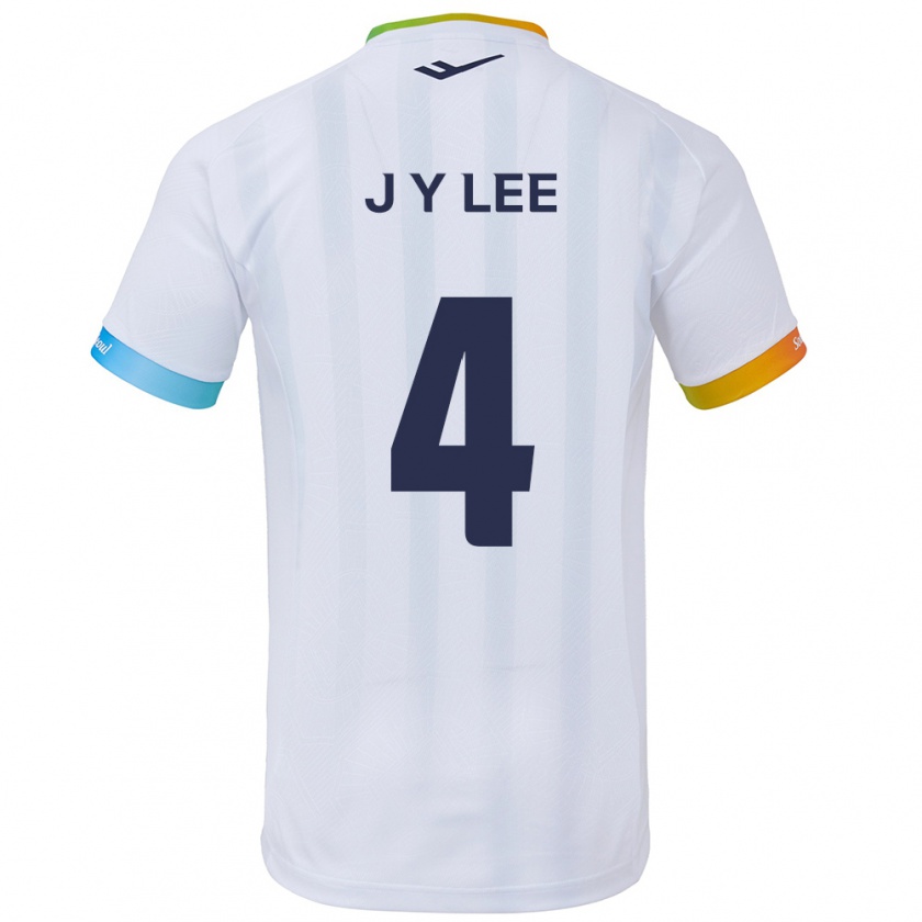 Kandiny Herren Young-Jun Lee #4 Weiß Blau Auswärtstrikot Trikot 2024/25 T-Shirt