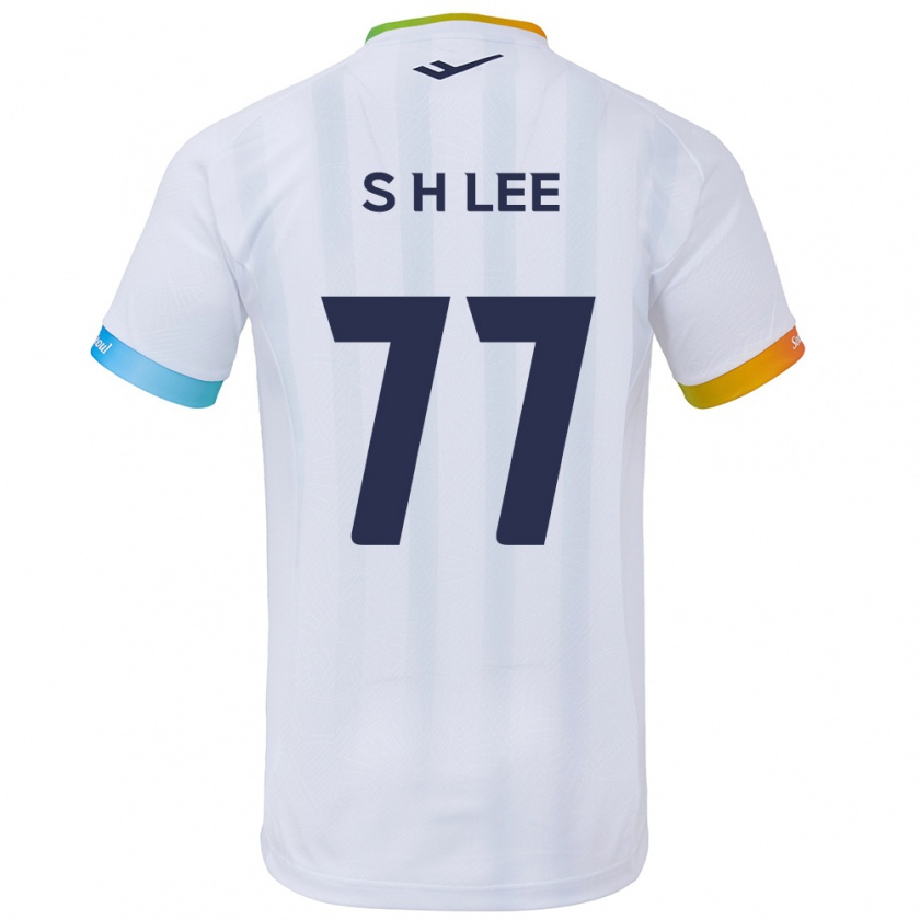 Kandiny Herren Hyeon-Seung Lee #77 Weiß Blau Auswärtstrikot Trikot 2024/25 T-Shirt