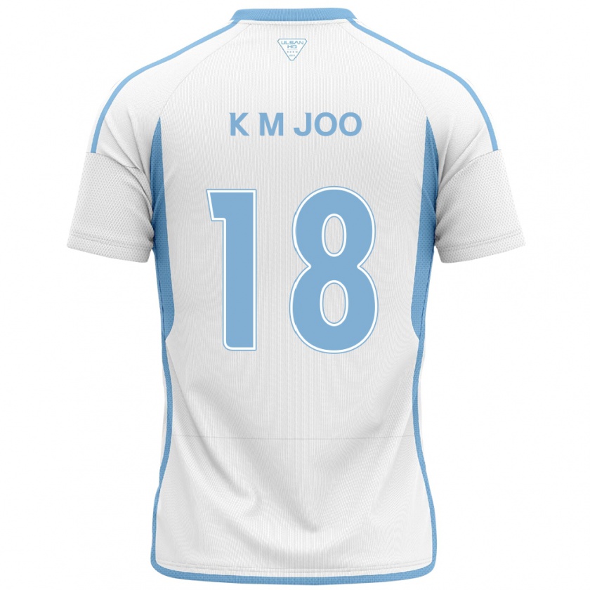 Kandiny Herren Min-Kyu Joo #18 Weiß Blau Auswärtstrikot Trikot 2024/25 T-Shirt