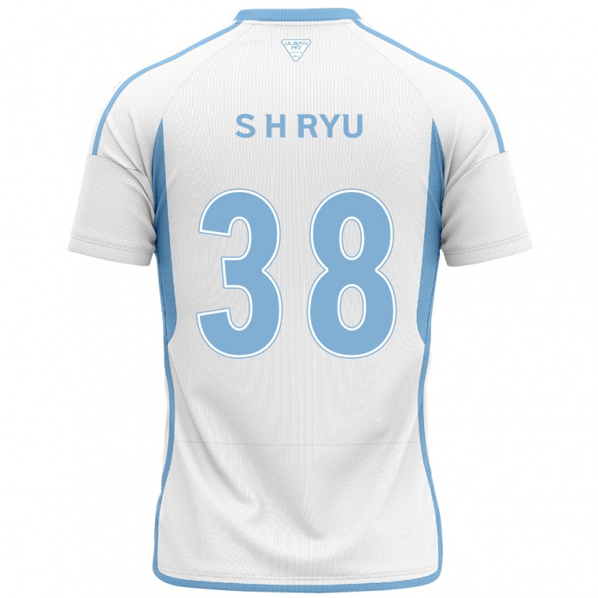 Kandiny Herren Hye-Sung Ryu #38 Weiß Blau Auswärtstrikot Trikot 2024/25 T-Shirt