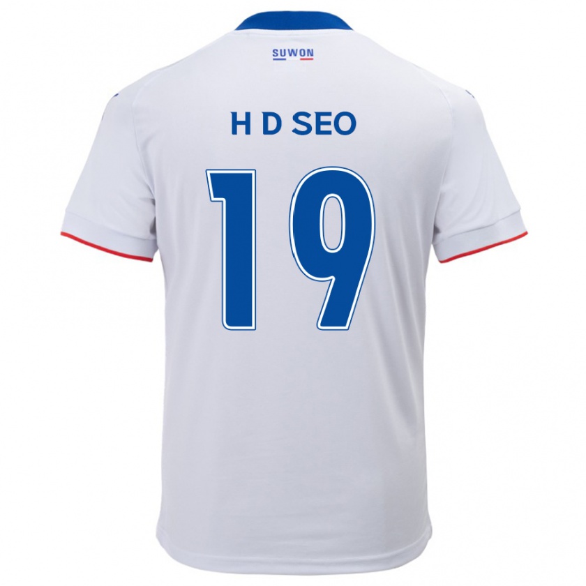 Kandiny Herren Dong-Han Seo #19 Weiß Blau Auswärtstrikot Trikot 2024/25 T-Shirt