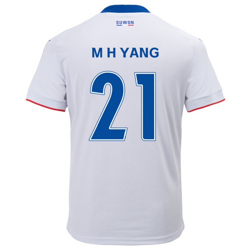 Kandiny Herren Hyung-Mo Yang #21 Weiß Blau Auswärtstrikot Trikot 2024/25 T-Shirt