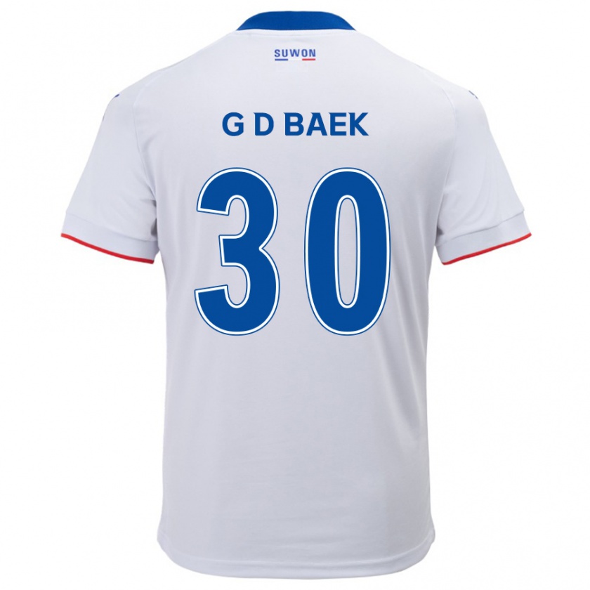 Kandiny Herren Dong-Gyu Baek #30 Weiß Blau Auswärtstrikot Trikot 2024/25 T-Shirt