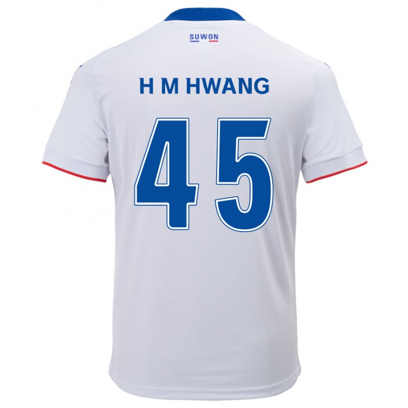 Kandiny Herren Myung-Hyun Hwang #45 Weiß Blau Auswärtstrikot Trikot 2024/25 T-Shirt