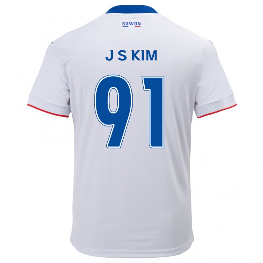 Kandiny Herren Seong-Ju Kim #91 Weiß Blau Auswärtstrikot Trikot 2024/25 T-Shirt