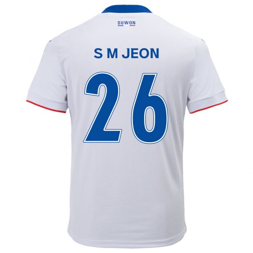 Kandiny Herren Min-Seung Jeon #26 Weiß Blau Auswärtstrikot Trikot 2024/25 T-Shirt