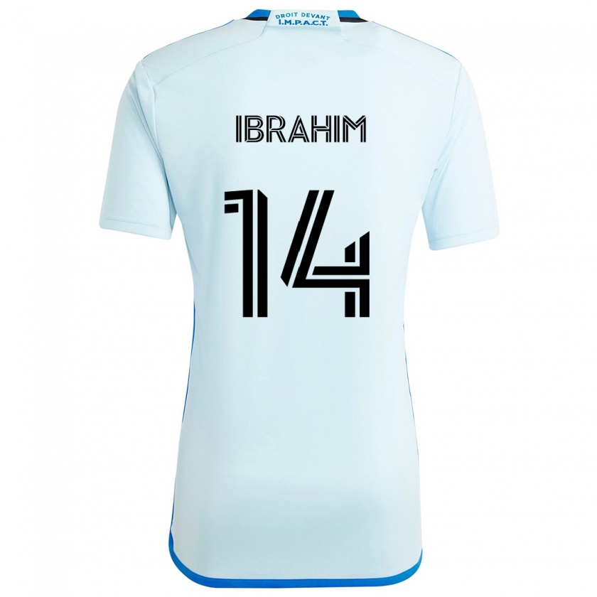 Kandiny Herren Sunusi Ibrahim #14 Eisblau Auswärtstrikot Trikot 2024/25 T-Shirt