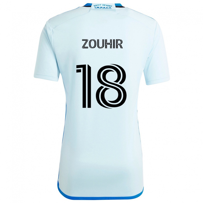 Kandiny Herren Rida Zouhir #18 Eisblau Auswärtstrikot Trikot 2024/25 T-Shirt