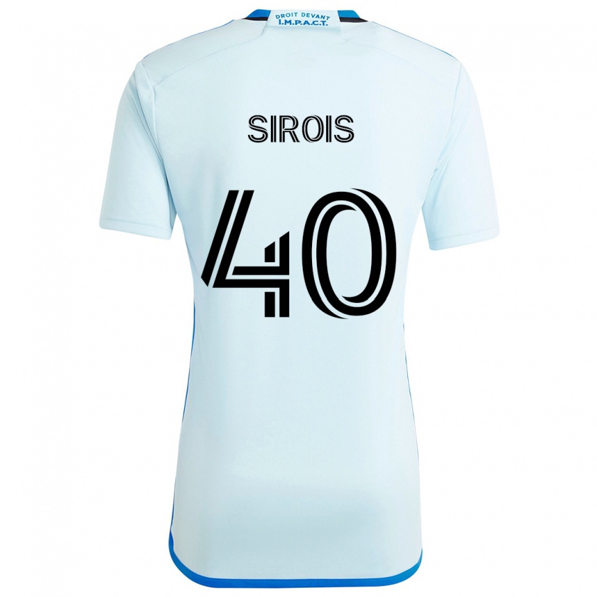 Kandiny Herren Jonathan Sirois #40 Eisblau Auswärtstrikot Trikot 2024/25 T-Shirt