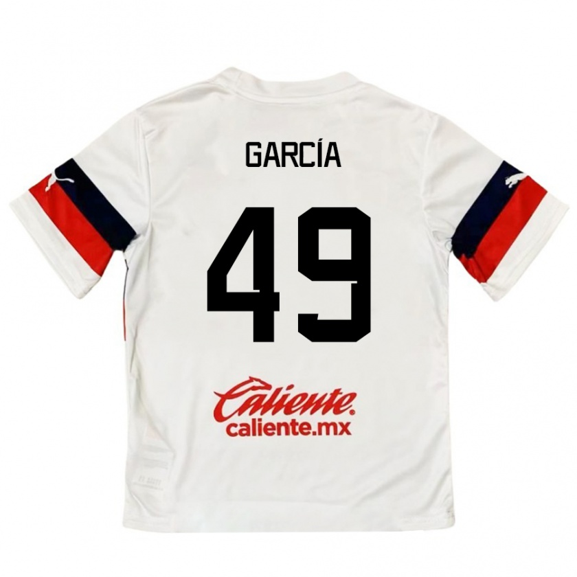 Kandiny Herren Gilberto García #49 Weiß Rot Auswärtstrikot Trikot 2024/25 T-Shirt