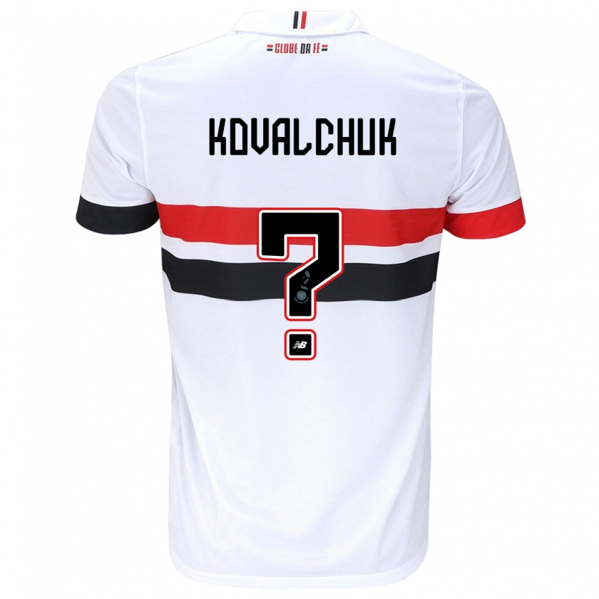 Kandiny Damen Filipp Kovalchuk #0 Weiß Rot Schwarz Heimtrikot Trikot 2024/25 T-Shirt