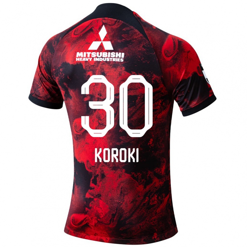 Kandiny Damen Shinzo Koroki #30 Rot Schwarz Heimtrikot Trikot 2024/25 T-Shirt