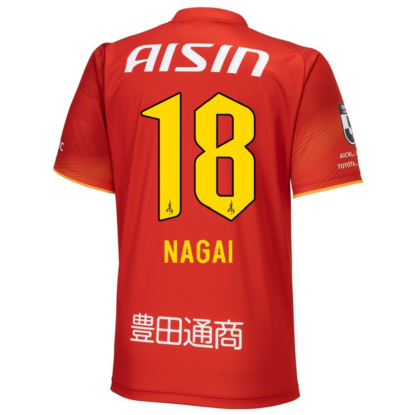 Kandiny Damen Kensuke Nagai #18 Rot Weiß Gelb Heimtrikot Trikot 2024/25 T-Shirt