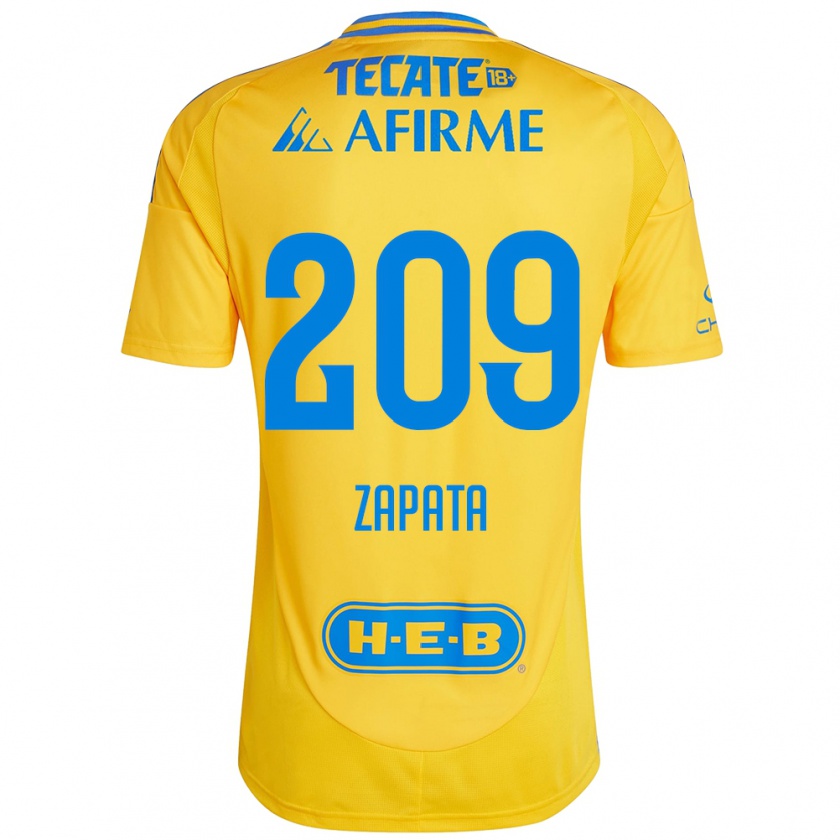 Kandiny Damen Jorge Zapata #209 Goldgelb Heimtrikot Trikot 2024/25 T-Shirt