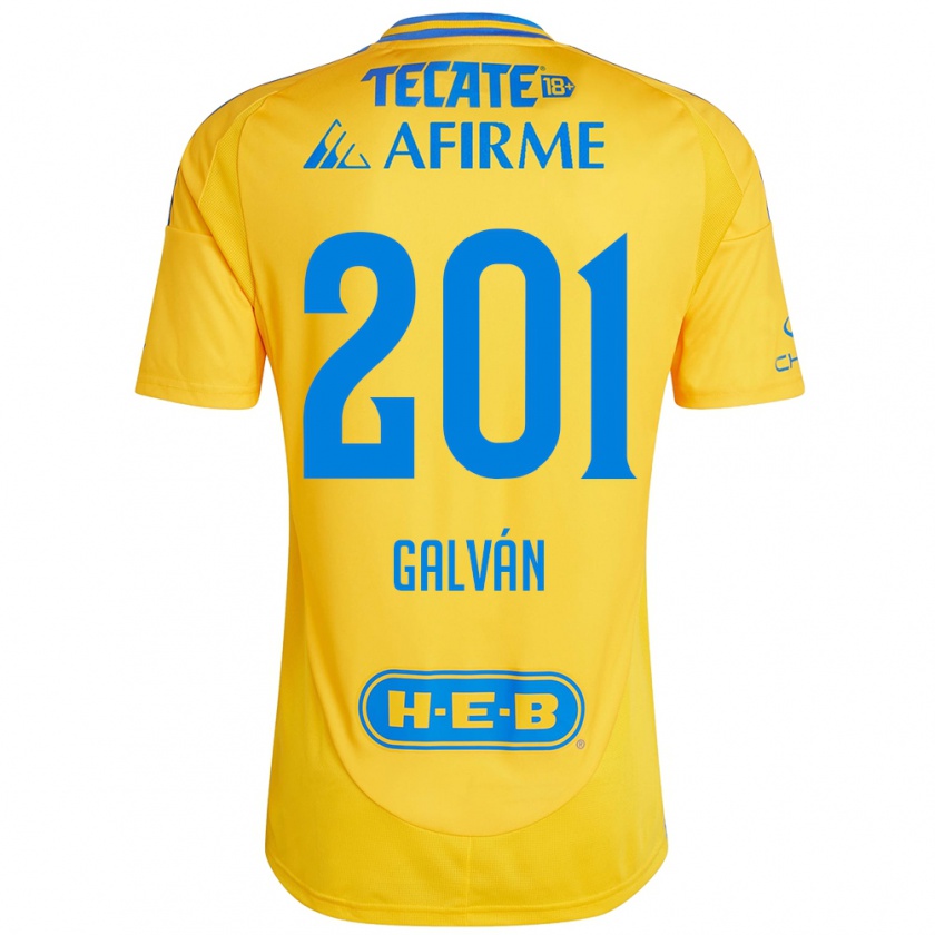 Kandiny Damen Isac Galván #201 Goldgelb Heimtrikot Trikot 2024/25 T-Shirt