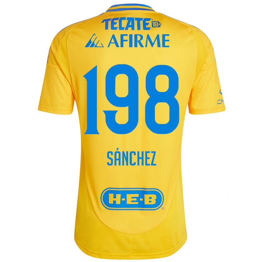 Kandiny Damen Diego Sánchez #198 Goldgelb Heimtrikot Trikot 2024/25 T-Shirt