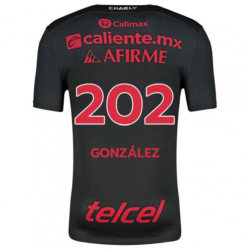 Kandiny Damen Joban González #202 Schwarz Rot Heimtrikot Trikot 2024/25 T-Shirt