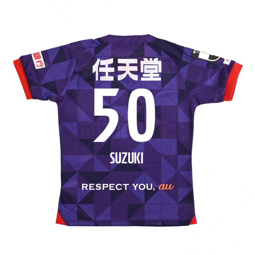 Kandiny Damen Yoshinori Suzuki #50 Lila Weiß Heimtrikot Trikot 2024/25 T-Shirt