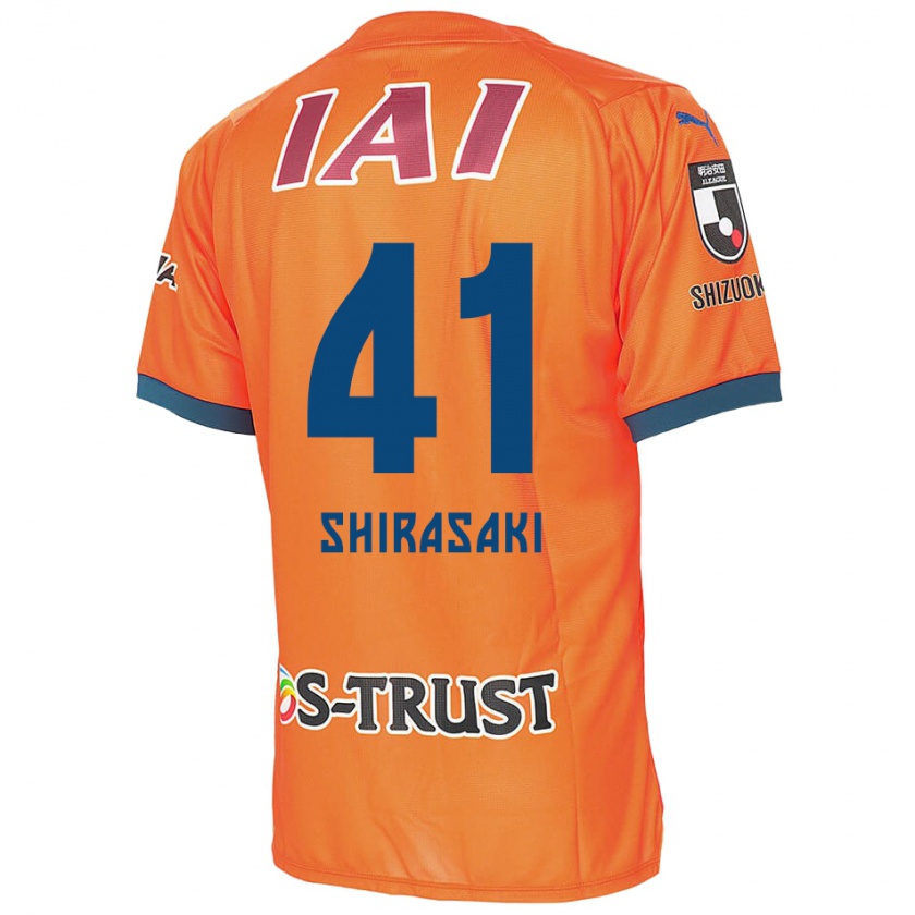 Kandiny Damen Ryohei Shirasaki #41 Orange Blau Heimtrikot Trikot 2024/25 T-Shirt