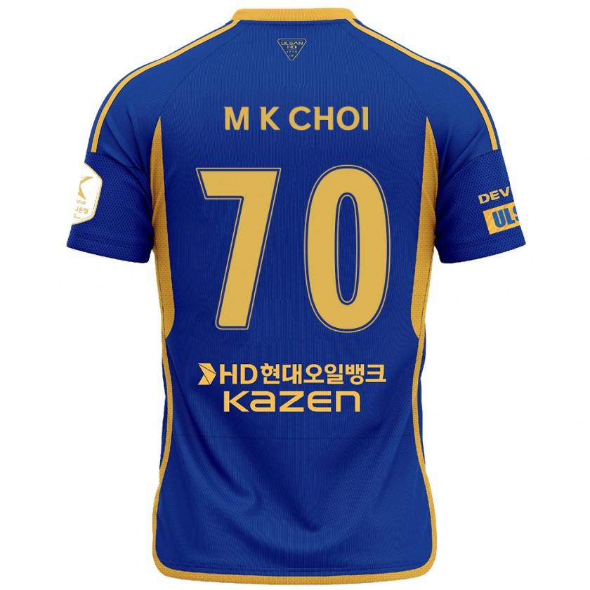 Kandiny Damen Kang-Min Choi #70 Blau Gelb Heimtrikot Trikot 2024/25 T-Shirt