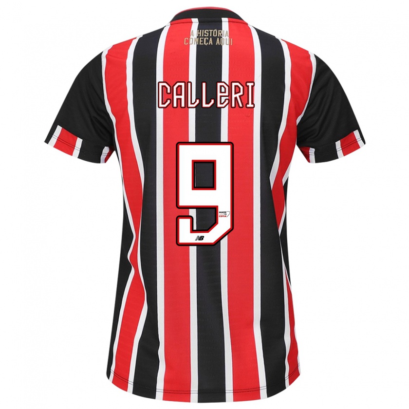 Kandiny Damen Jonathan Calleri #9 Schwarz Rot Weiß Auswärtstrikot Trikot 2024/25 T-Shirt