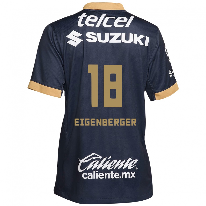 Kandiny Damen Chandra Eigenberger #18 Obsidian Gold Weiß Auswärtstrikot Trikot 2024/25 T-Shirt