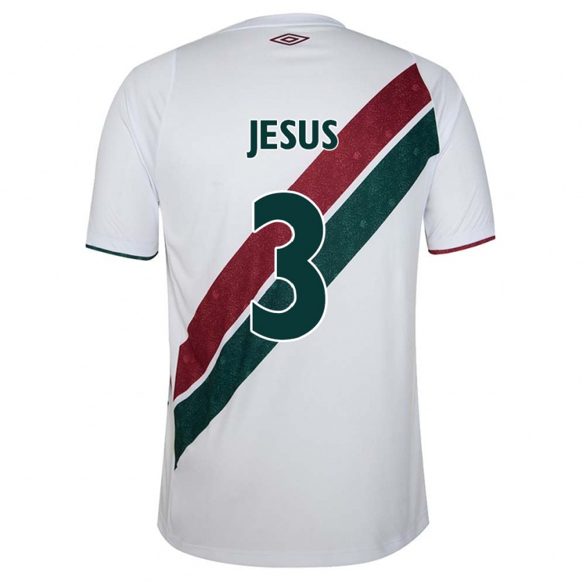 Kandiny Damen Alexandre Jesus #3 Weiß Grün Kastanienbraun Auswärtstrikot Trikot 2024/25 T-Shirt