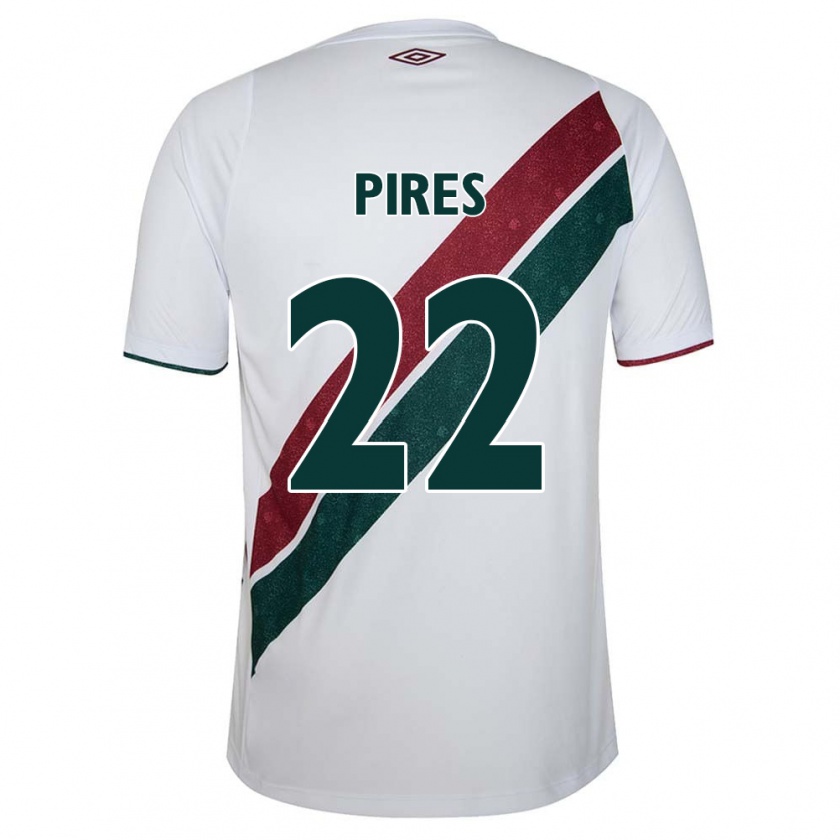 Kandiny Damen Gabriel Pires #22 Weiß Grün Kastanienbraun Auswärtstrikot Trikot 2024/25 T-Shirt