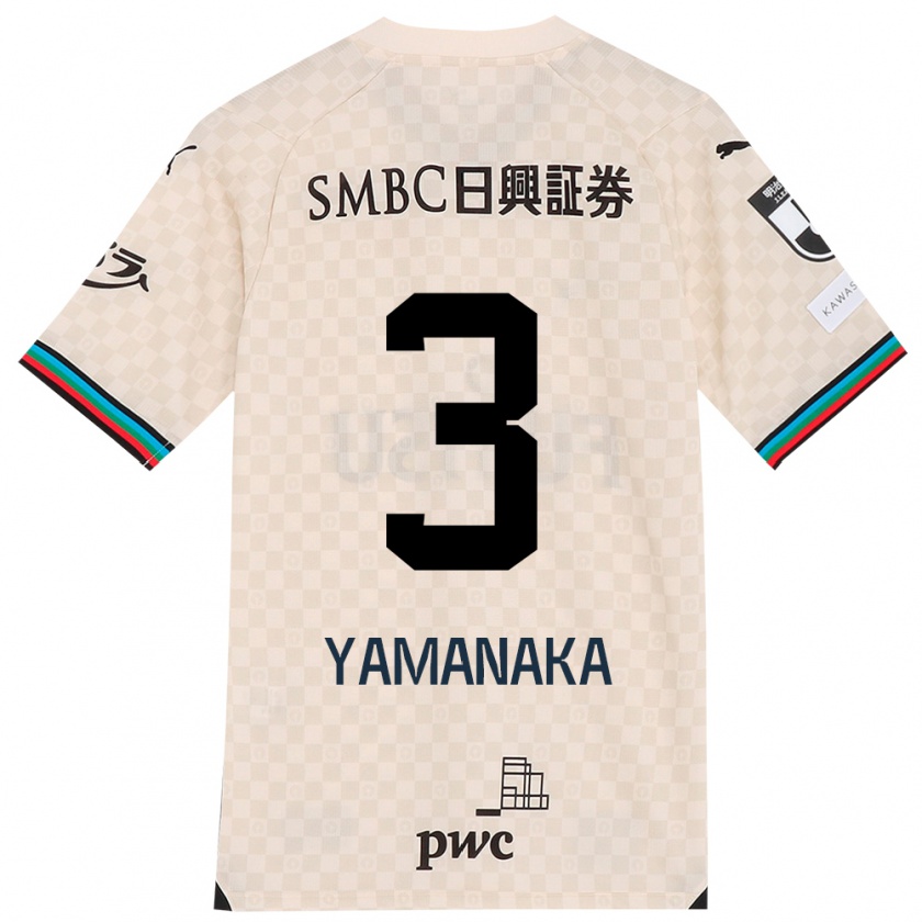 Kandiny Damen Daiki Yamanaka #3 Weiß Grau Auswärtstrikot Trikot 2024/25 T-Shirt