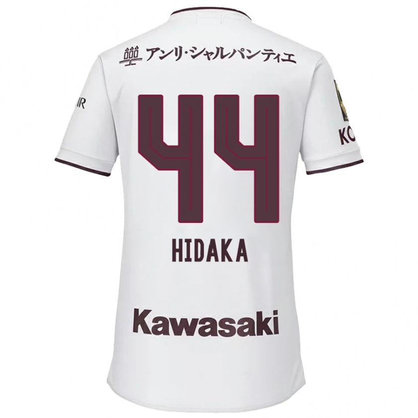 Kandiny Damen Mitsuki Hidaka #44 Weiß Rot Auswärtstrikot Trikot 2024/25 T-Shirt