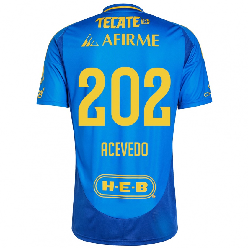 Kandiny Damen José Acevedo #202 Blau Gelb Auswärtstrikot Trikot 2024/25 T-Shirt