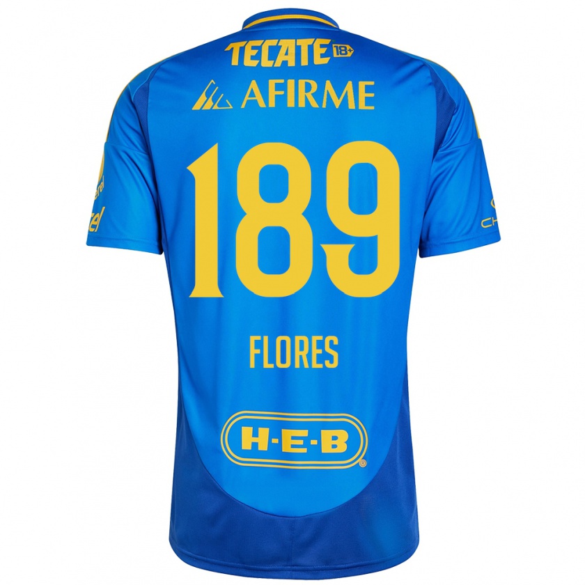 Kandiny Damen Rolando Flores #189 Blau Gelb Auswärtstrikot Trikot 2024/25 T-Shirt