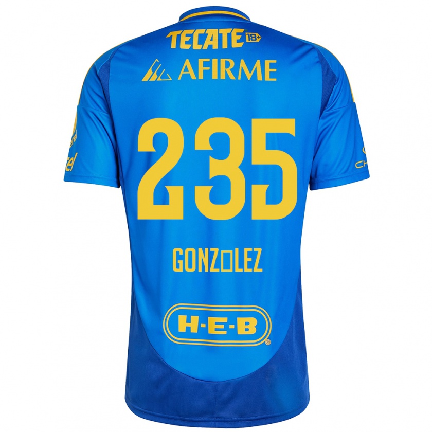 Kandiny Damen Mauricio González #235 Blau Gelb Auswärtstrikot Trikot 2024/25 T-Shirt