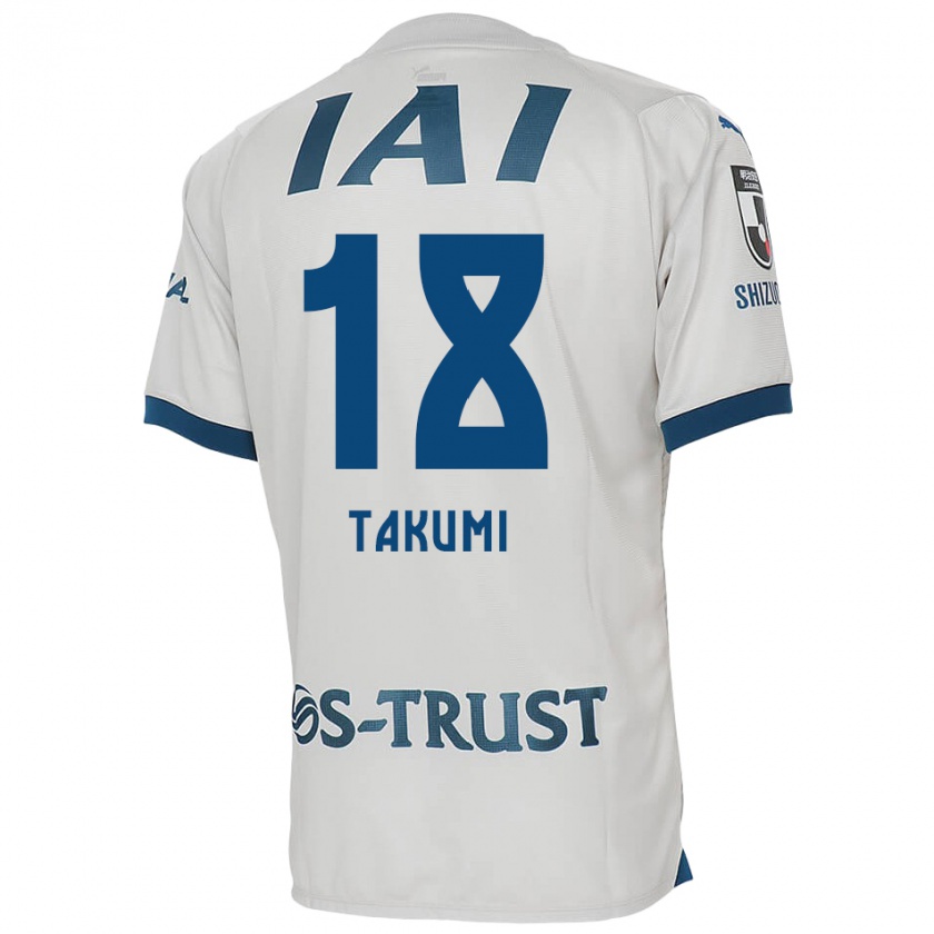 Kandiny Damen Takumi Kato #18 Weiß Blau Auswärtstrikot Trikot 2024/25 T-Shirt