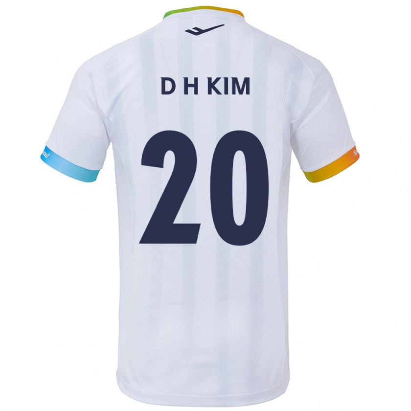 Kandiny Damen Hyeon-Deok Kim #20 Weiß Blau Auswärtstrikot Trikot 2024/25 T-Shirt