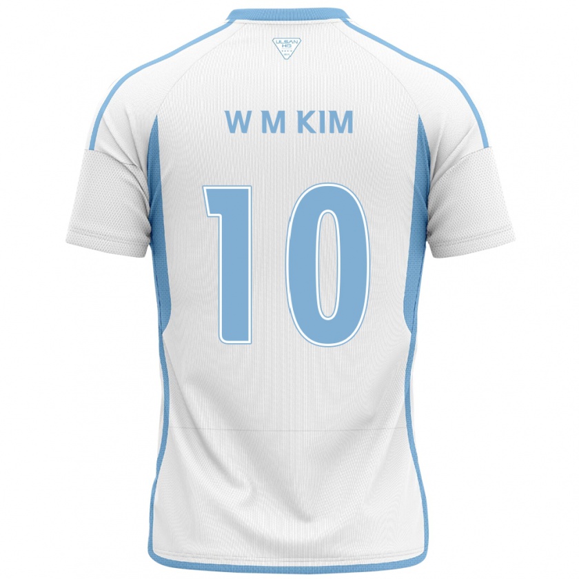 Kandiny Damen Min-Woo Kim #10 Weiß Blau Auswärtstrikot Trikot 2024/25 T-Shirt